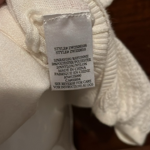 Z Supply Cream Puff Sleeve Crop Sweater L - Picture 7 of 7